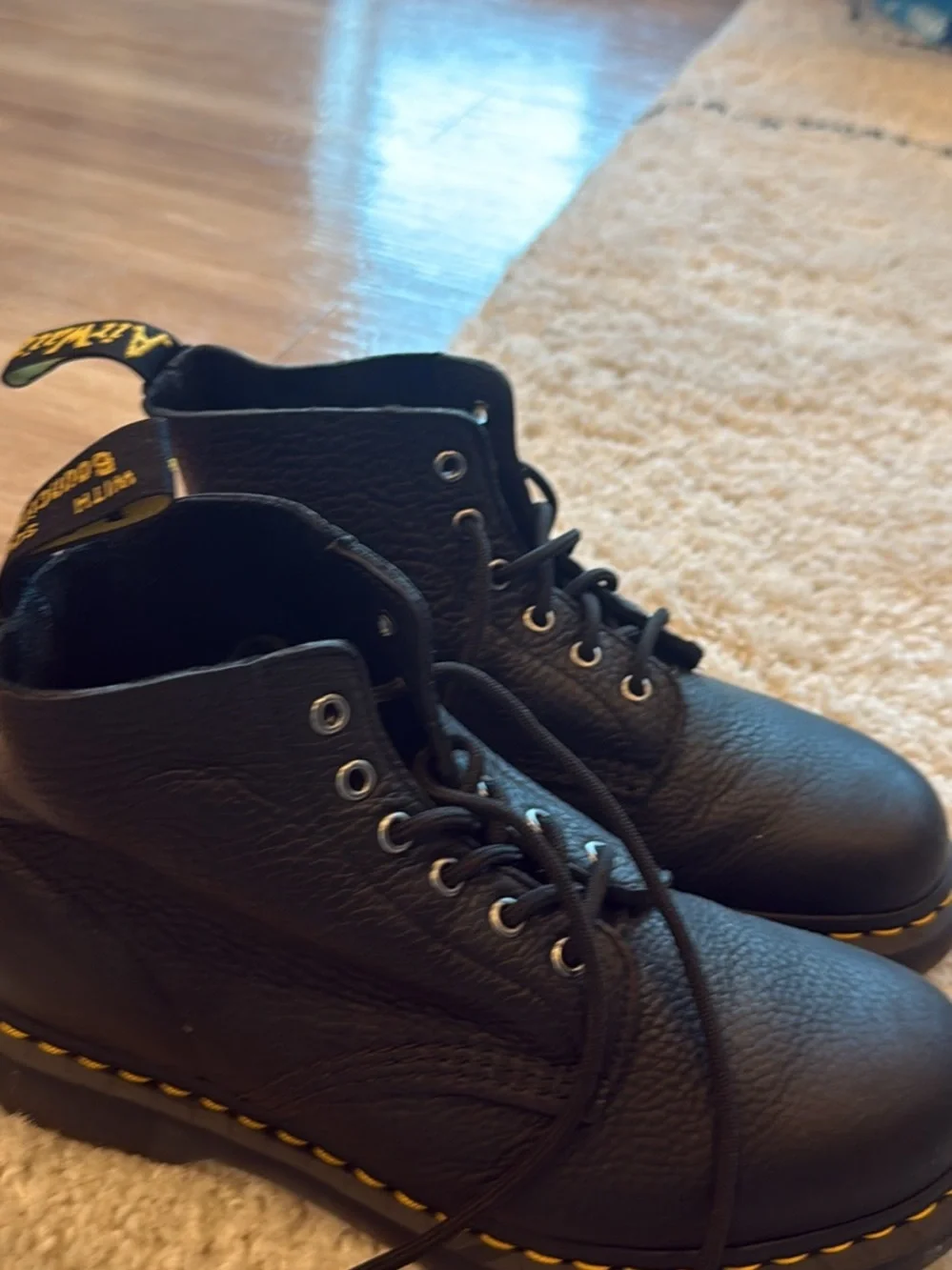 Dr. Martens Black Leather Lace-Up Ankle Boots